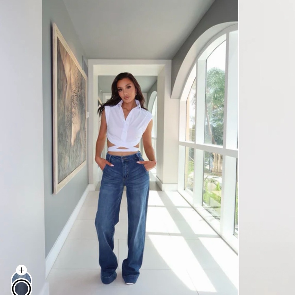 NWT * Fashion Nova Margot Stretch Trouser Jeans* Tall Girl Friendly